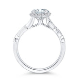 14K White Gold Diamond Engagement Ring- Special Order Only